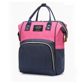 LTS MommyBag divatos pelenkázó táska, pink - kék