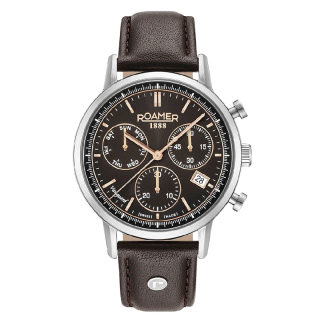 ROAMER Vanguard II Chronograph férfi karóra, bőr szíj, quartz