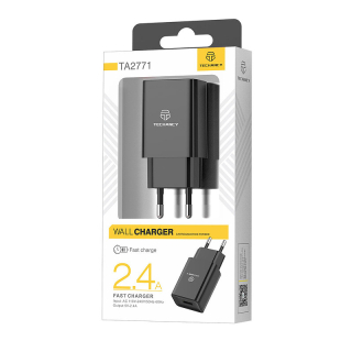 Techancy TA2771 hálózati gyorstöltő, adapter mobil eszközökhöz, 1xUSB, 2.4A