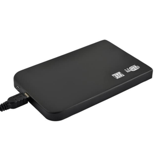 XMAX külső merevlemez ház védőtokkal 2,5" HDD - USB 2.0, fekete