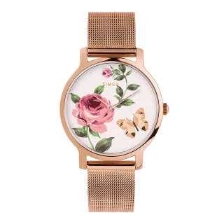 TIMEX Full Bloom női karóra, fém szíj, quartz, arany