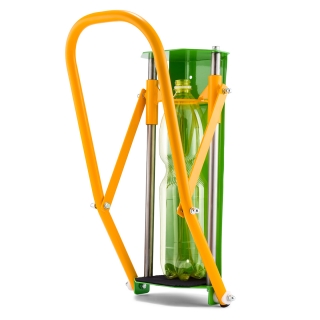 XMAX univerzális palackprés strapabíró kivitelben, zöld-sárga