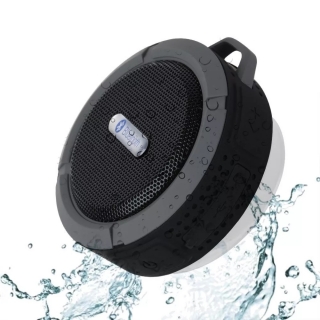 XMAX C6 vízálló bluetooth hangszóró, tapadókoronggal, 5W, fekete