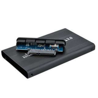 XMAX külső merevlemez ház védőtokkal 2,5" HDD - USB 3.0, fekete